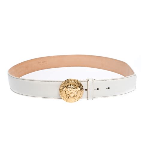 versace white medusa belt|most expensive versace belt.